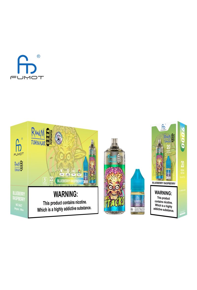  RANDM Fumot Tornado 9000 Rechargeable 2% Nicotine Blueberry Raspberry