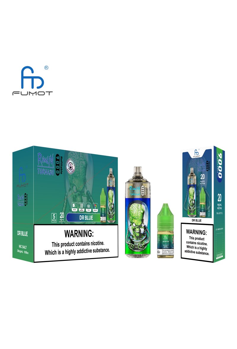 RANDM Fumot Tornado 9000 Rechargeable 2% Nicotine Dr Blue