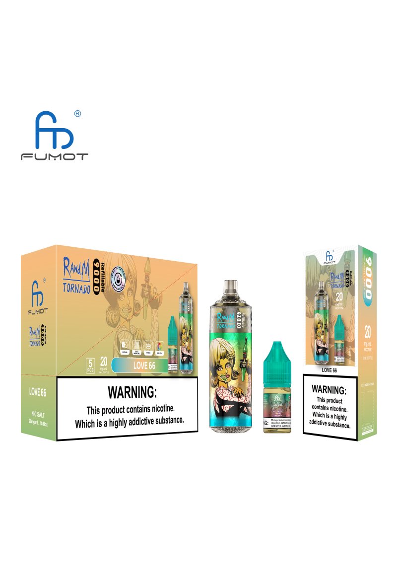  RANDM Fumot Tornado 9000 Rechargeable 2% Nicotine Love 66