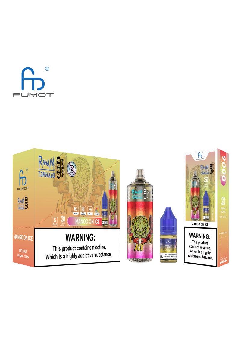  RANDM Fumot Tornado 9000 Rechargeable 2% Nicotine Mango On Ice