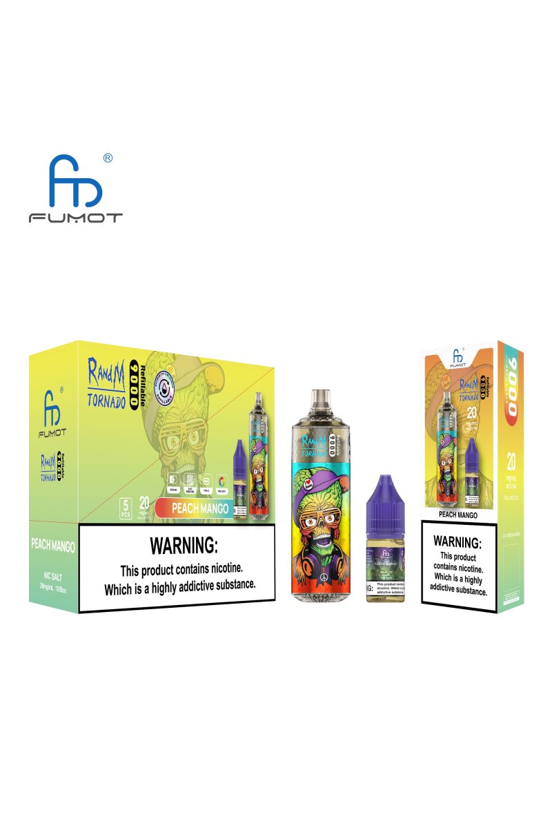 RANDM Fumot Tornado 9000 Rechargeable 2% Nicotine Peach Mango