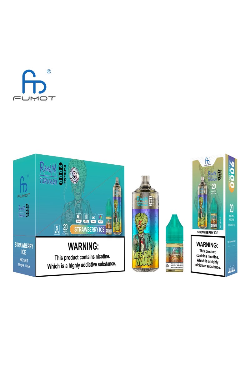  RANDM Fumot Tornado 9000 Rechargeable 2% Nicotine Strawberry Ice