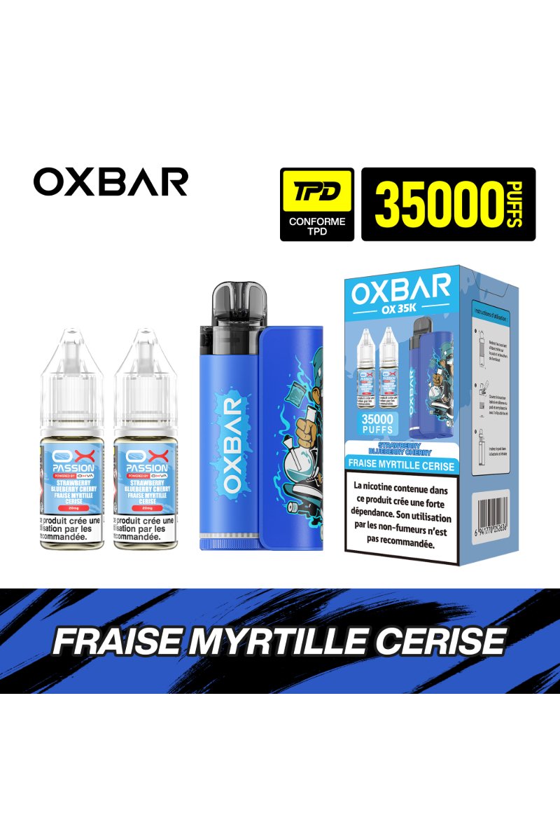 OX35K OXBAR (2%) FRAISE MYRTILLE CERISE