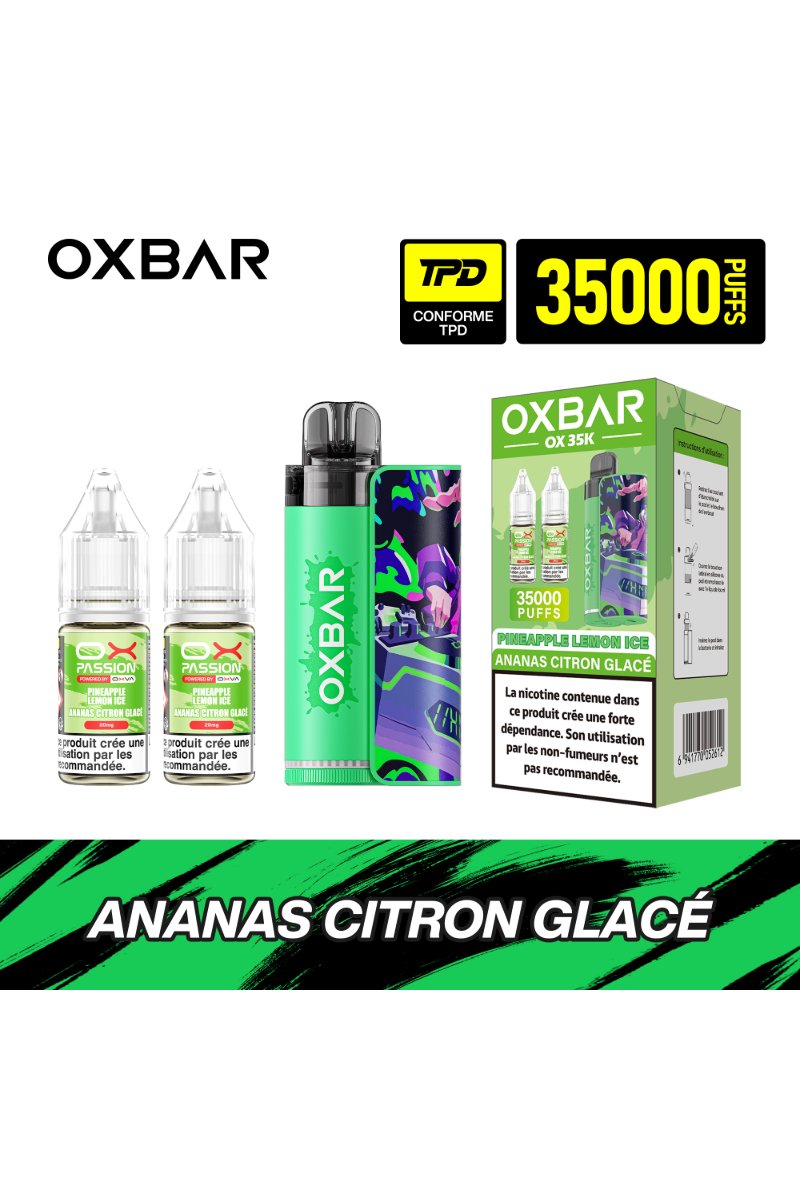 OX35K OXBAR (2%) ANANAS CITRON GLACE