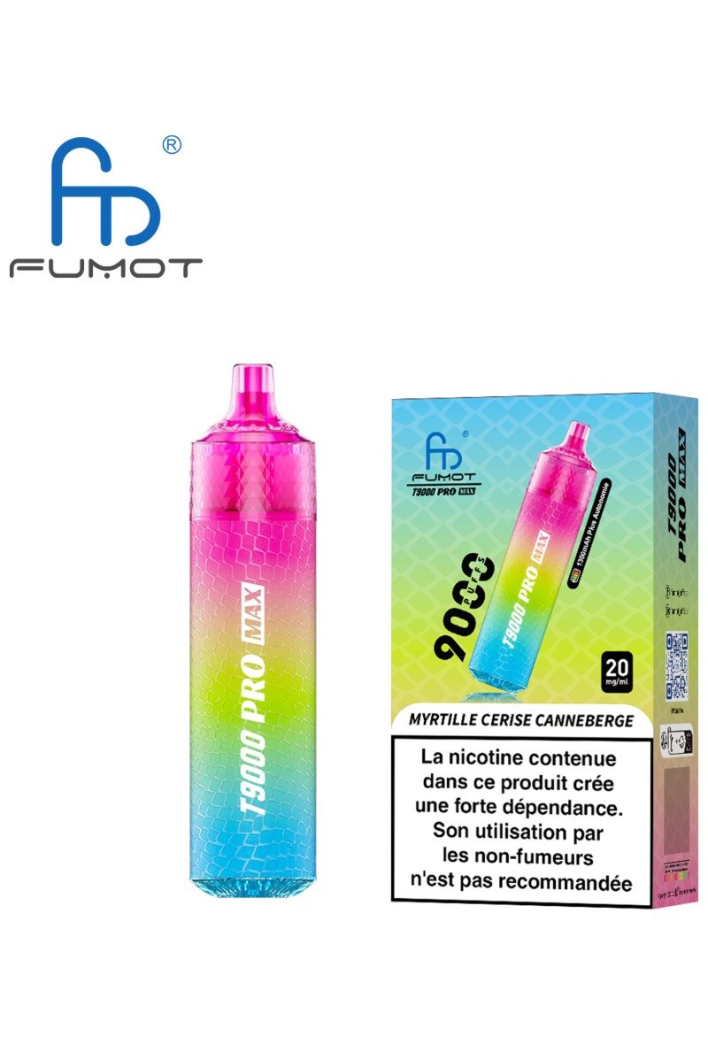 FUMOT TORNADO 9000 PRO MAX (2%) MYRTILLE CERISE CANNEBERGE