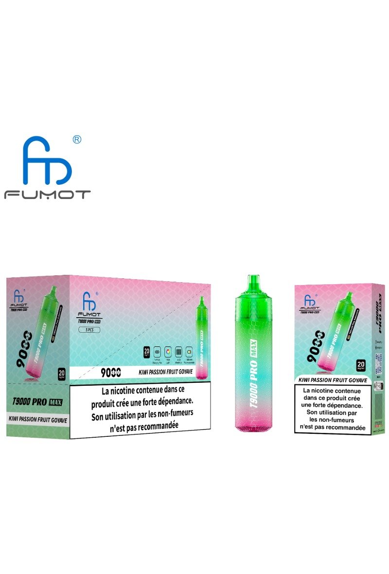 FUMOT TORNADO 9000 PRO MAX (2%) KIWI PASSION FRUIT GOYAVE