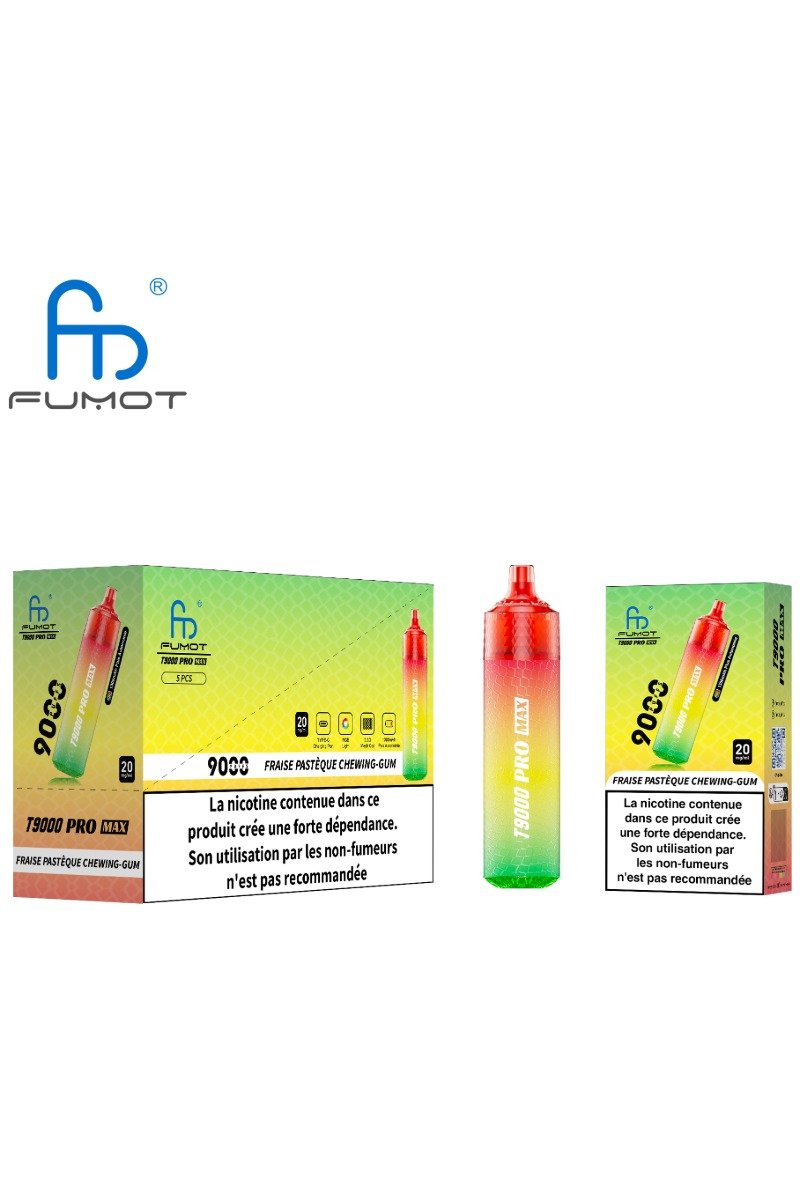 FUMOT TORNADO 9000 PRO MAX (2%) FRAISE PASTEQUE CHEWING-GUM