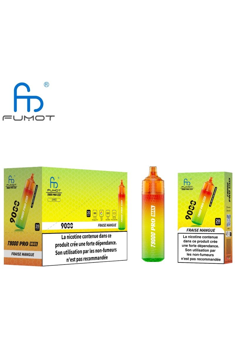 FUMOT TORNADO 9000 PRO MAX (2%) FRAISE MANGUE