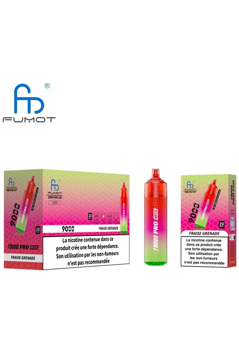 FUMOT TORNADO 9000 PRO MAX (2%) FRAISE GRENADE