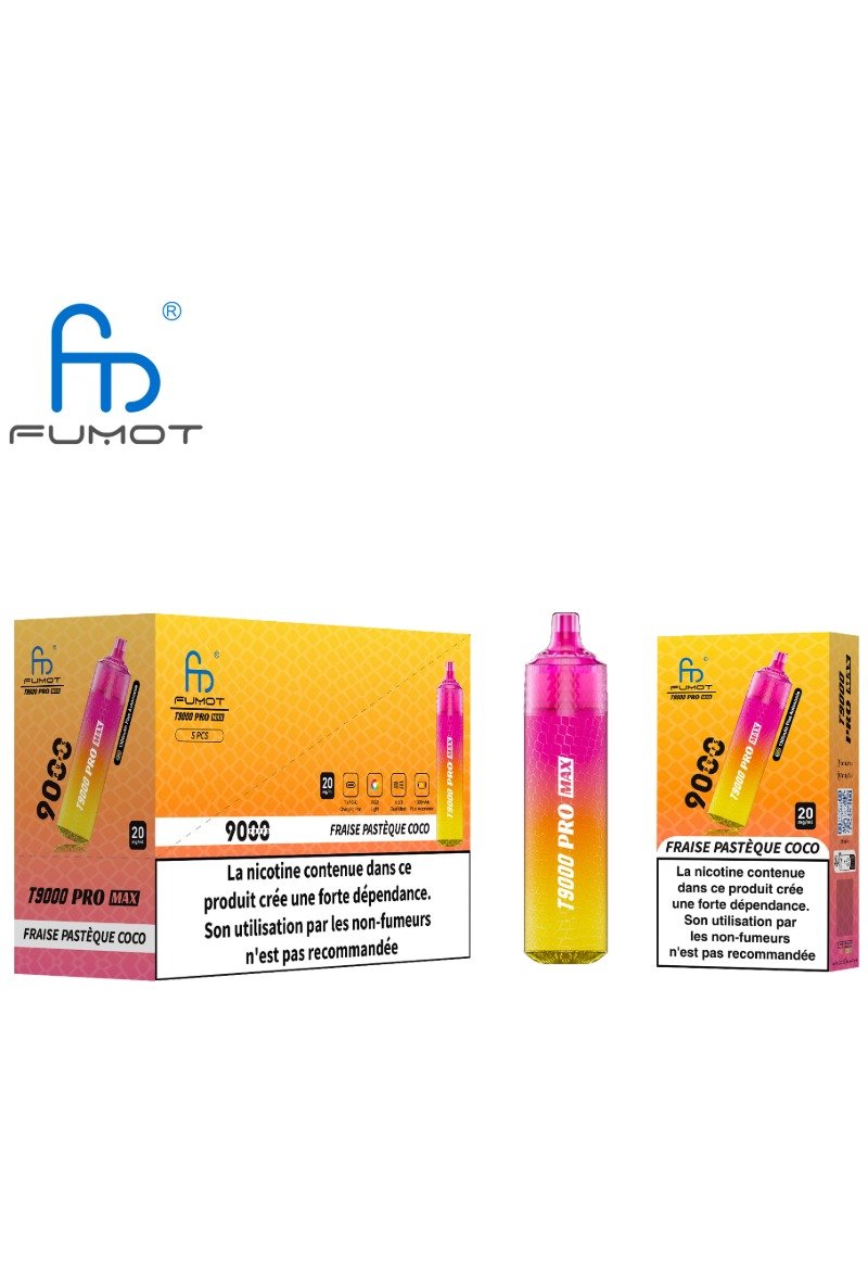 FUMOT TORNADO 9000 PRO MAX (2%) FRAISE PASTEQUE COCO