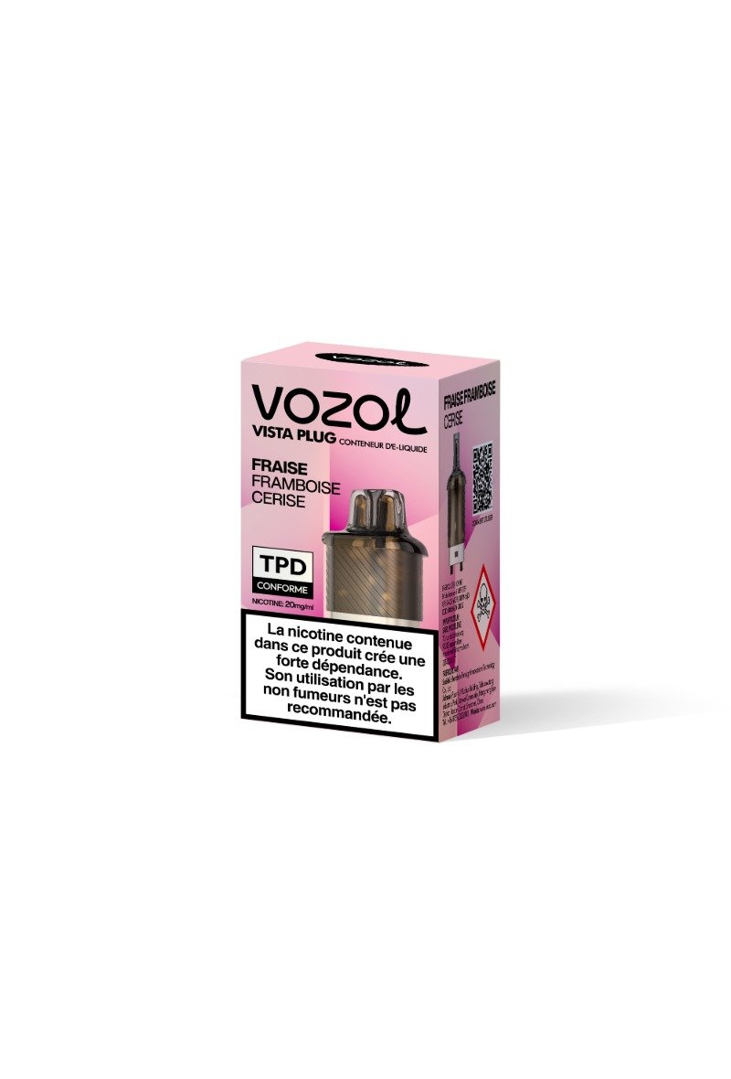 VOZOL VISTA PLUG POD 2ML+10ML (2%) FRAISE FRAMBOISE CERISE