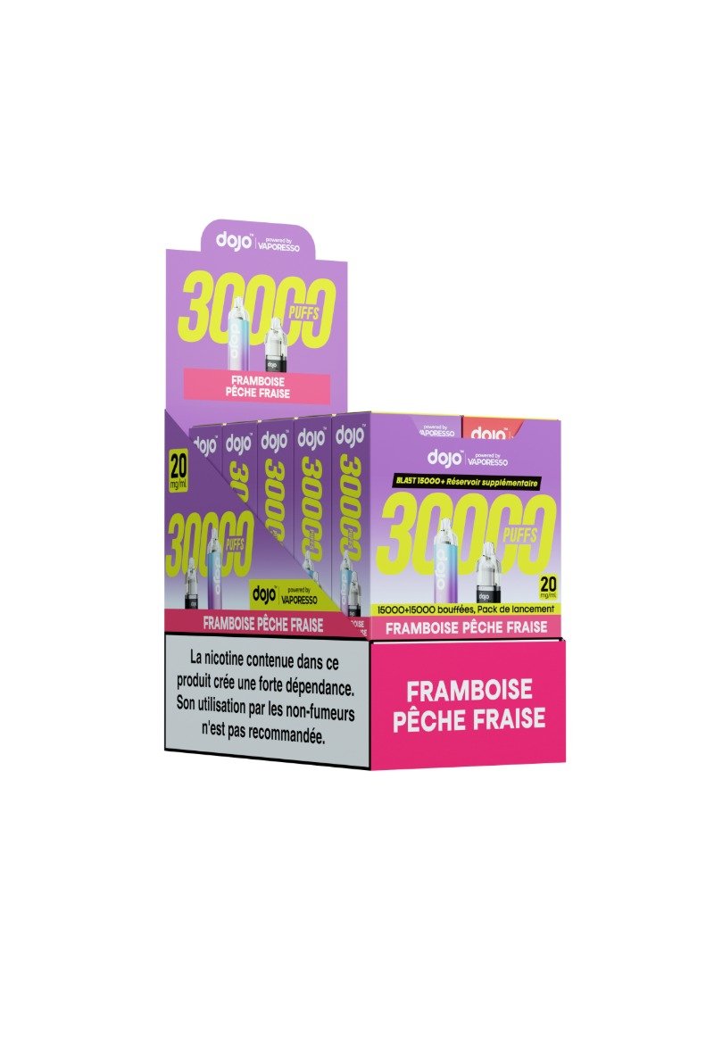 DOJO BLAST 30K (Bundle) (2%) FRAMBOISE PECHE FRAISE