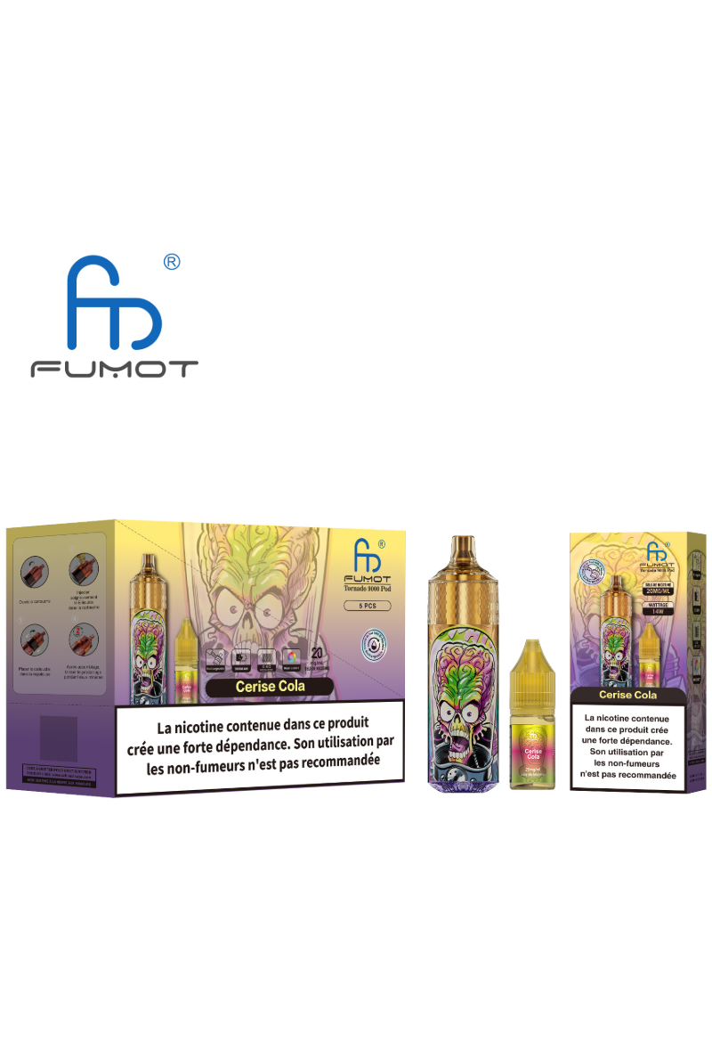 TORNADO 9000 POD RECHARGEABLE (2%) CERISE COLA