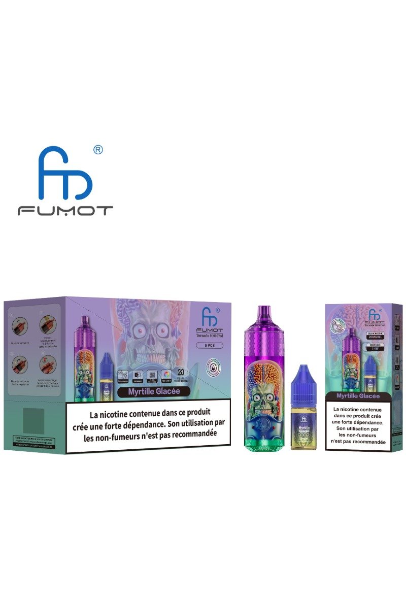 TORNADO 9000 POD RECHARGEABLE (2%) MYRTILLE GLACEE