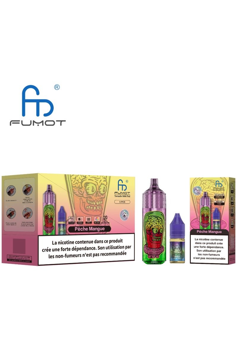 TORNADO 9000 POD RECHARGEABLE (2%) PECHE MANGUE