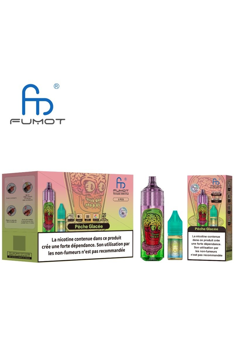 TORNADO 9000 POD RECHARGEABLE (2%) PECHE GLACEE
