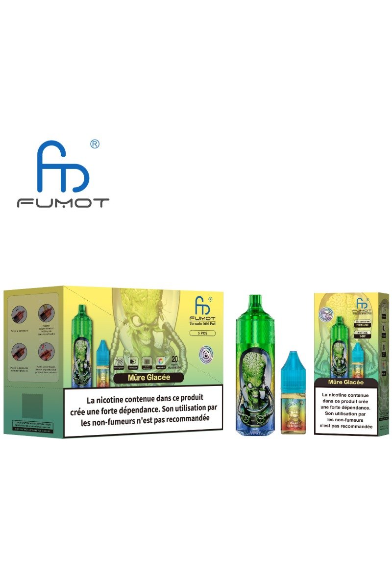 TORNADO 9000 POD RECHARGEABLE (2%) MURE GLACEE