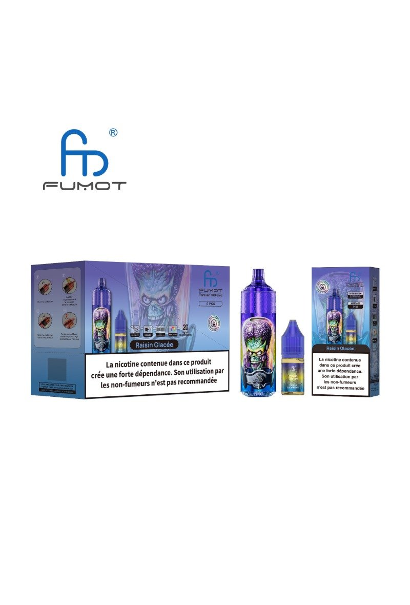 TORNADO 9000 POD RECHARGEABLE (2%) RAISIN GLACE